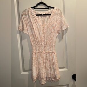 Olivaceous Pink and Orange Ruffled Mini Sundress